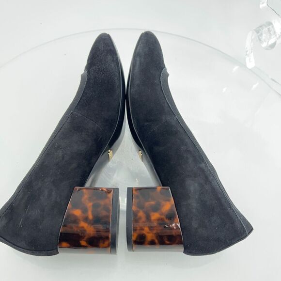 Vionic Womens Natalie Pump Size 8 Black Suede Tortoise Shell Heel Dress Shoe - Picture 9 of 16